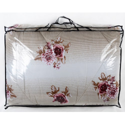 Микрофибърна олекотена завивка - РОЗИ бежаво